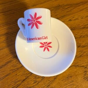 American Girl Pink Floral Cup and Saucer
